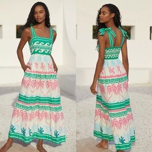 BEACH RIOT Cami Dress in Tropical Palms S
